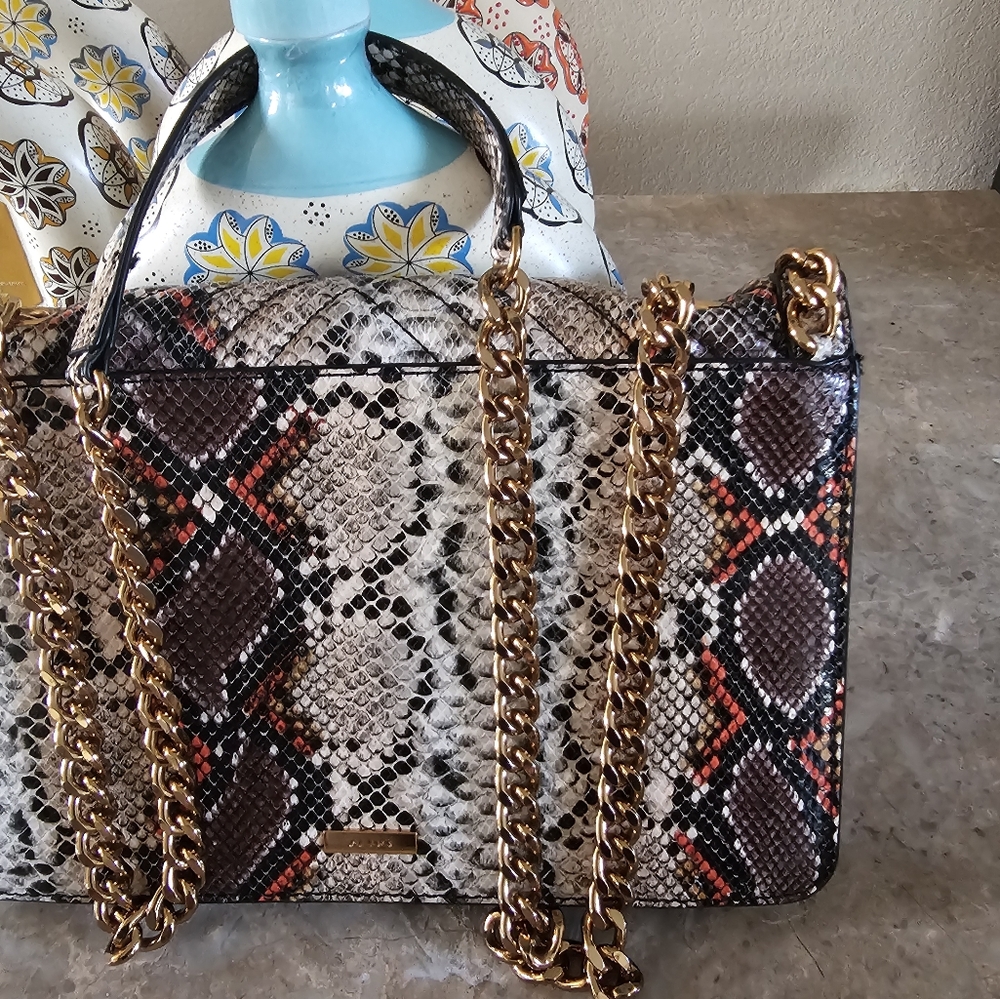 Aldo Python Snakeskin Pattern Bag Greenwald Women… - image 6